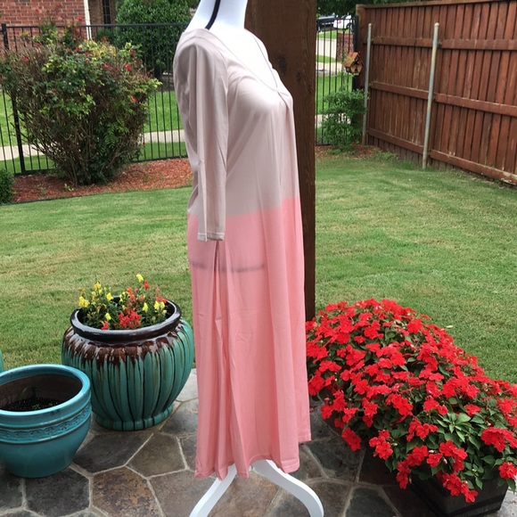 Casual Color Block Tunic V-Neckline A-line Dress B5 - Picture 3 of 8